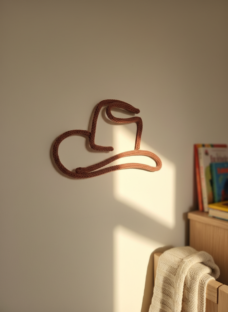 Handcrafted wire cowboy hat